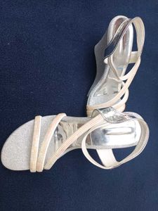 Sparkly Silver Evening Heels