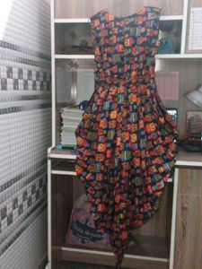 Colorful owl printed dress