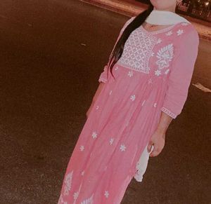 Pink Anarkali Frock