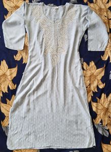 🌸 Blue Embroidered Kurti 🌸