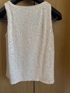 Sequin Embellished Sleeveless Top