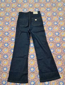 Guess Vintage Navy Blue Wide Leg Jeans
