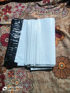 18 White & Black Poly Mailer Shipping Bags
