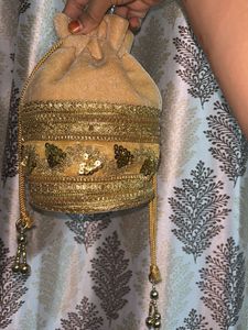 Golden Potli Bag