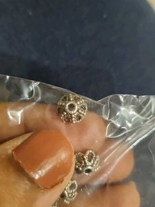 Silver Jhumka Caps Small