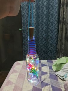 1 DECORATIVE HANGING GLASS LAMP MULTICOLOUR