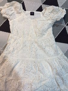 White Eyelet Mini Dress