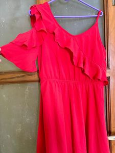 Red Ruffle Dress