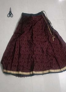maroon black lehenga choli