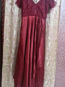 Elegant Maroon Maxi Dress