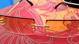 brown sunglasses