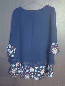Floral Navy Blue Top