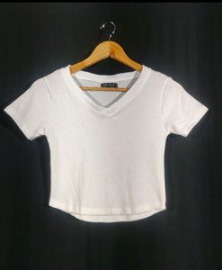 White Crop Top