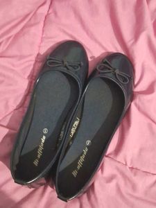 Bow Ballerinas , Dark Blue Footwear .
