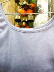 Lilac Sleeveless Stylish Casual Crop Top