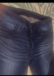 Women Blue Jeans With Flare Bottom