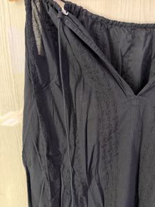 Free Size Full Length Classy Black Dress