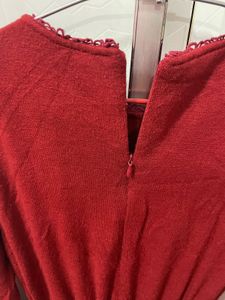 Red Lace Detail Dress