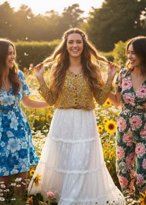 Floral Yellow Blouse