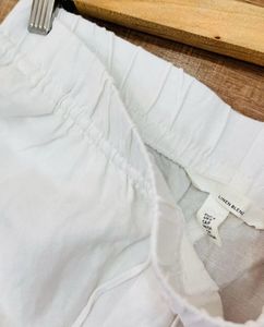 H&amp;M White Linen Pants