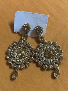 Sparkling Gold Tone Earrings