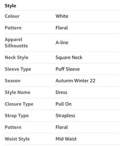 coquette core white floral A-line mini dress