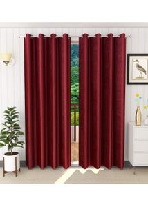 Elegant Maroon Room Darkening Curtains pack of 8