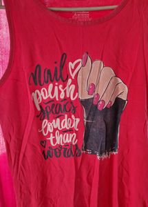 A Round Nack Rose Coloured Tshirt