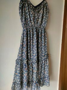 Floral Print Spaghetti Strap Dress