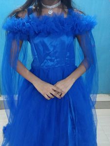 Blue Gaown For Women With Free Gift 🎁