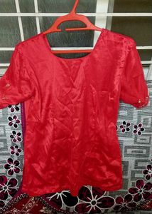 Full Bridal Zari Work Red &amp; Gold Sharara