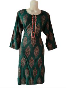 Elegant Green Printed Kurta