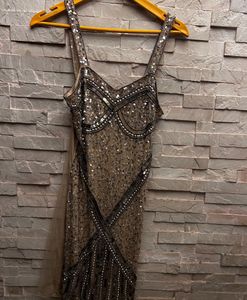 Vintage Inspired Corset Sequin Mini Dress