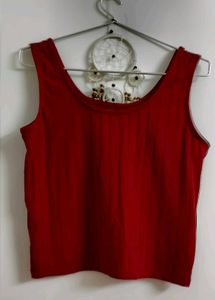 Red Cropped Tank Top