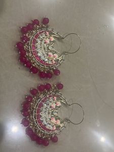 Pink Beaded Earrings