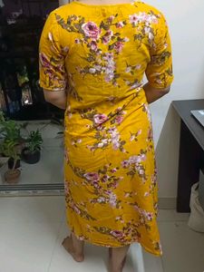 Pure Cotton A Line Kurta.