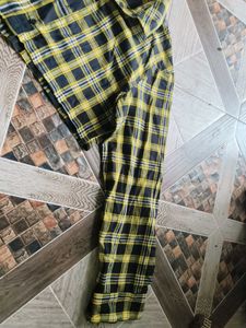 Yellow Plaid Crop Top