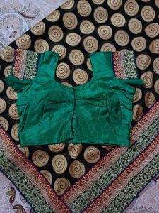 Black Organza &amp; Blue Handloom Saree Combo