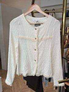 Korean Cream button down elegant shirt
