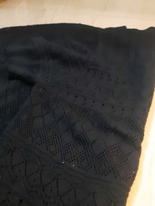 Black Knit Mock Neck Top