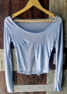Blue Mirage Cutout Top