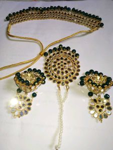 Green Beaded Jewelry Set