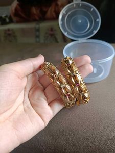 Anti Tarnish AD Stone Kangan Set