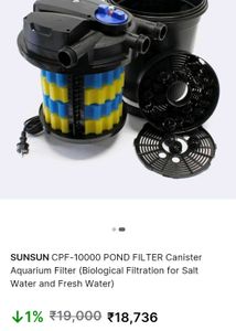 Acquarium CP-10000 Filter Without Bottom Container