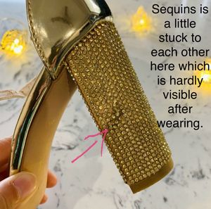 CATWALK Golden Shimmering Block Heels