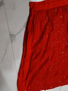 Elegant Red Embroidered Lehenga Choli