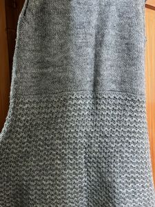 Gray Fur Knit Coat sweater for winter