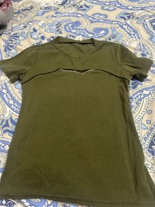 Olive Green Tops - Set of 2