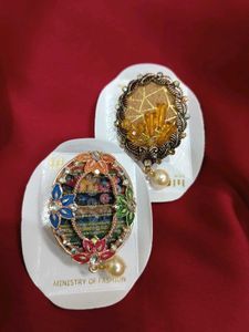 Elegant Brooch/ Saree Pin Set