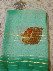 Elegant Green Printed Saree